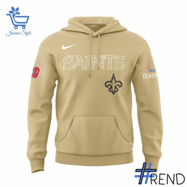 2 New Orleans Saints Teacher Appreciation 2025 Hoodie featuring a bold design for everyday confidence.