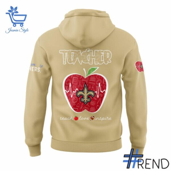 3 New Orleans Saints Teacher Appreciation 2025 Hoodie featuring a bold design for everyday confidence.