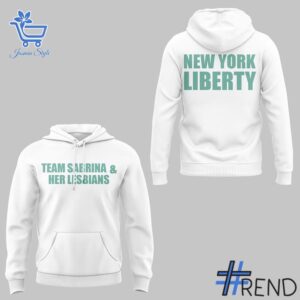 Level up your look with the bold style of 2 New York Liberty Team Sabrina Her Lesbians Hoodie.