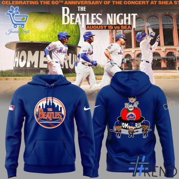1 New York Mets Mets Fab Four The Beatles Night Hoodie designed with a clean aesthetic for everyday wear