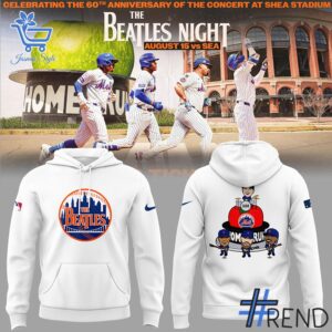3 New York Mets Mets Fab Four The Beatles Night Hoodie designed with a clean aesthetic for everyday wear