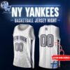 Premium quality 1 New York Yankees 2025 Basketball Jersey Night with a modern, versatile look