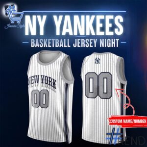 Premium quality 1 New York Yankees 2025 Basketball Jersey Night with a modern, versatile look