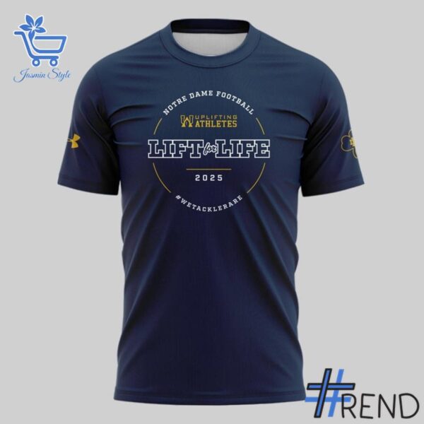 Stylish 2 Notre Dame Fighting Irish 2025 Lift For Life Shirt designed for everyday wear and lasting comfort.