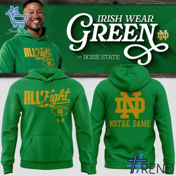 Premium 1 Notre Dame Fighting Irish 2025 green Hoodie built for comfort and a modern lifestyle