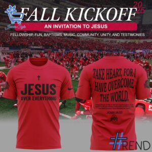 The 2 Ohio State Buckeyes JESUS Over Everything Shirt brings a timeless classic into today’s style