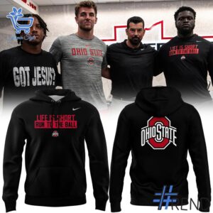 Premium Ohio State Buckeyes Life Is Short Run To The Ball Hoodie designed for a modern, versatile style.
