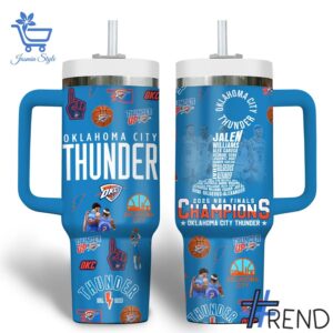 Stylish 2 Oklahoma City Thunder 2025 NBA Champions Tumbler 40oz designed for everyday wear and lasting comfort.