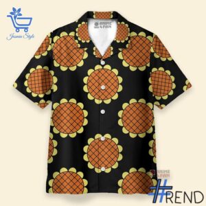 Bold and versatile 2 One Piece Monkey D Luffy Black Dressrosa Hawaiian Shirt for any occasion.