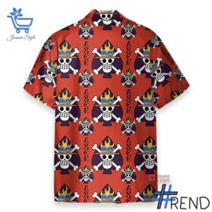 3 One Piece Portgas D Ace Jolly Roger Hawaiian Shirt featuring a bold design for everyday confidence.
