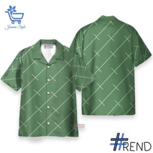 Bold and versatile 1 One Piece Zoro Stampede Costume Hawaiian Shirt for any occasion.