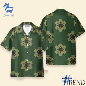 Bold and versatile 1 One Piece Zoro's Wano Pattern Hawaiian Shirt for any occasion.