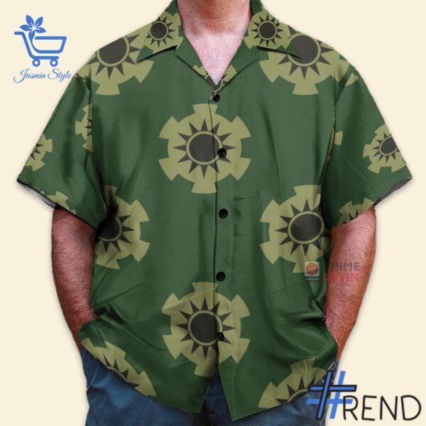 Bold and versatile 4 One Piece Zoro's Wano Pattern Hawaiian Shirt for any occasion.