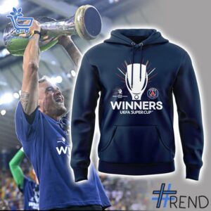 1 PSG Winners UEFA Super Cup 2025 Hoodie designed with a clean aesthetic for everyday wear