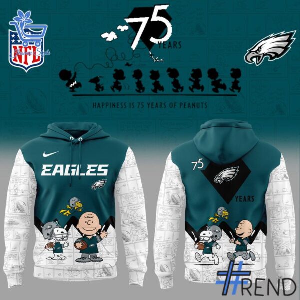 2 Philadelphia Eagles 75th of Peanuts Shirt featuring a bold design for everyday confidence.