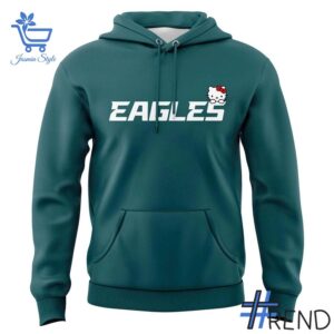 2 Philadelphia Eagles Hello Kitty 2025 Hoodie designed with a clean aesthetic for everyday wear