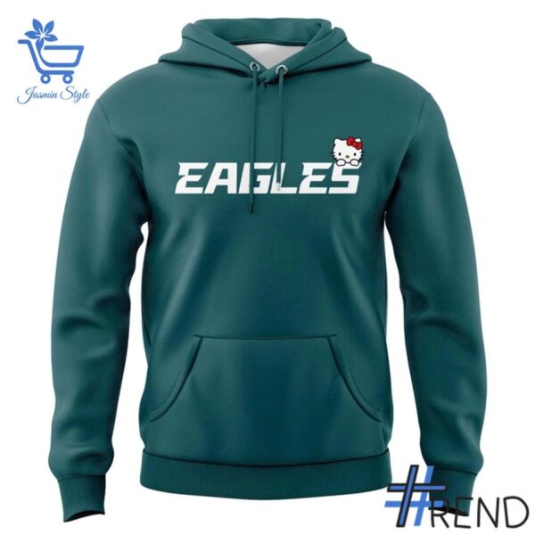 2 Philadelphia Eagles Hello Kitty 2025 Hoodie designed with a clean aesthetic for everyday wear