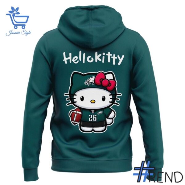 3 Philadelphia Eagles Hello Kitty 2025 Hoodie designed with a clean aesthetic for everyday wear
