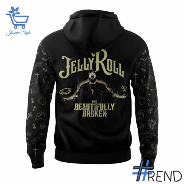 3 Philadelphia Eagles Jelly Roll The Beautifully Broken Tour 2025 Hoodie designed with a clean aesthetic for everyday wear