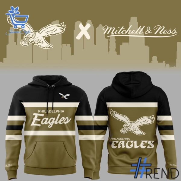 The 1 Philadelphia Eagles Olive vintage Hoodie brings a timeless classic into today’s style