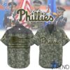 High-quality 1 Philadelphia Phillies Army US Flag Hawaiian Shirt featuring a stylish design for a standout look.