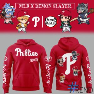 1 Philadelphia Phillies Demon Slayer Hoodie designed with a clean aesthetic for everyday wear