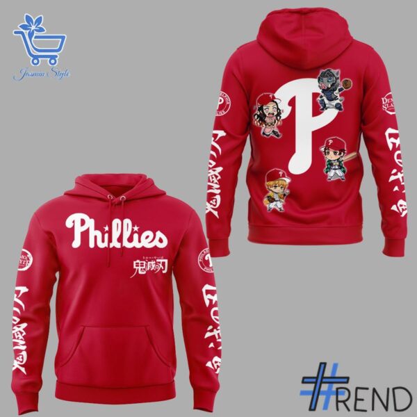 2 Philadelphia Phillies Demon Slayer Hoodie designed with a clean aesthetic for everyday wear