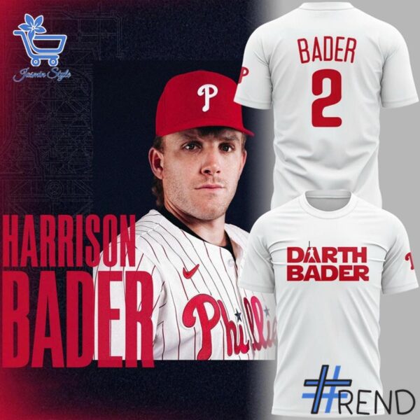 The 1 Philadelphia Phillies Harrison Bader Darth Bader T Shirt delivers iconic streetwear energy.