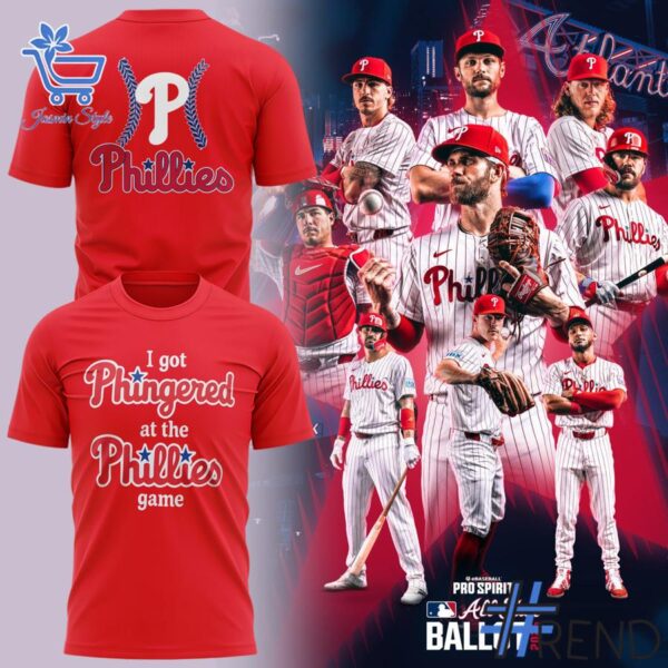 Premium 1 Philadelphia Phillies I Got Phingered At The Phillies game Shirt built for comfort and a modern lifestyle