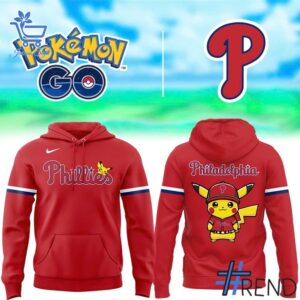 Bold and versatile 1 Philadelphia Phillies Pikachu Pokemon Hoodie for any occasion.