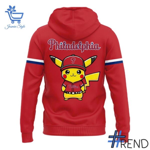 Bold and versatile 3 Philadelphia Phillies Pikachu Pokemon Hoodie for any occasion.