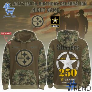 Bold and versatile 1 Pittsburgh Steelers US Army 250th Birthday Hoodie for any occasion.
