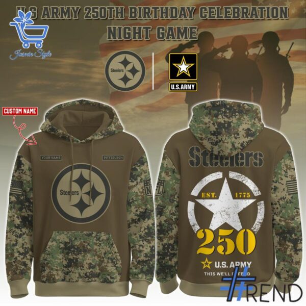 Bold and versatile 1 Pittsburgh Steelers US Army 250th Birthday Hoodie for any occasion.