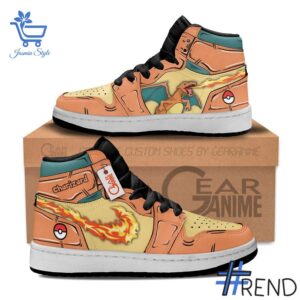 1 Pokemon Charizard Air Jordan 1 featuring a bold design for everyday confidence.