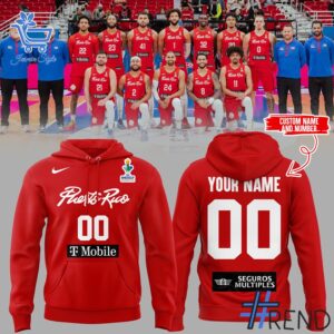 The 2 Puerto Rico 2025 FIBA AmeriCup Hoodie delivers iconic streetwear energy.