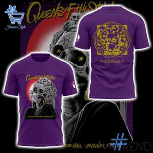 High-quality 1 Queens of the Stone Age Tour 2025 purple Shirt featuring a stylish design for a standout look.