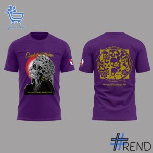High-quality 2 Queens of the Stone Age Tour 2025 purple Shirt featuring a stylish design for a standout look.