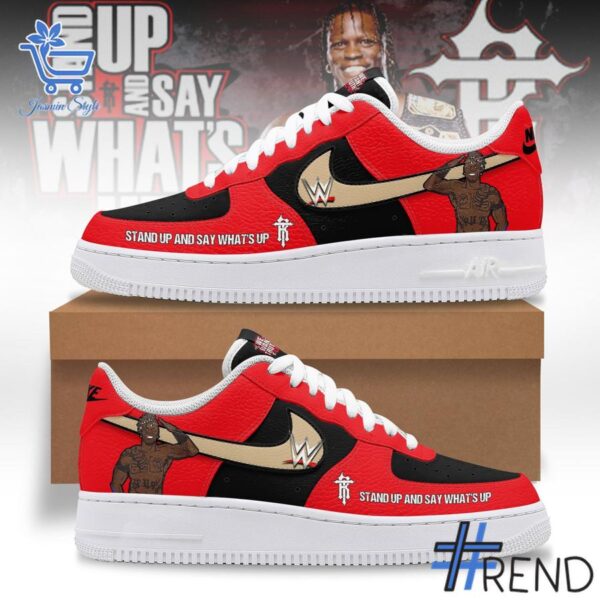 Premium quality 1 R Truth WWE Stand up and say whats up Air Force 1 with a modern, versatile look