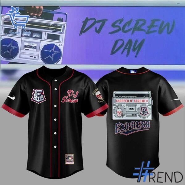 Layered outfit featuring 1 Round Rock Express DJ Screw Jersey as the key piece
