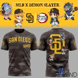 Stylish 1 San Diego Padres Demon Slayer 2025 Shirt designed for everyday wear and lasting comfort.