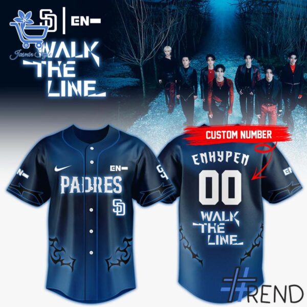 1 San Diego Padres ENHYPEN Walk the Line World Tour Jersey featuring a bold design for everyday confidence.