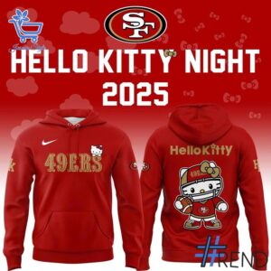 The 1 San Francisco 49ers Hello Kitty 2025 Hoodie delivers iconic streetwear energy.