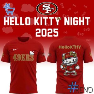 The 2 San Francisco 49ers Hello Kitty 2025 Hoodie delivers iconic streetwear energy.