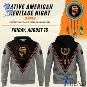 The 1 San Francisco Giants Native American Heritage Night Hoodie delivers iconic streetwear energy.