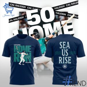 The 1 Seattle Mariners Cal Raleigh Home Run Shirt brings a timeless classic into today’s style