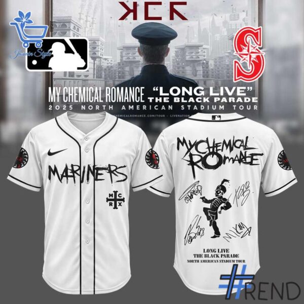 From casual to standout — 1 Seattle Mariners MCR North American Tour 2025 Signature Jersey says it all.