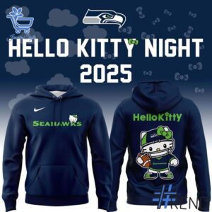 The 1 Seattle Seahawks Hello Kitty 2025 Hoodie delivers iconic streetwear energy.