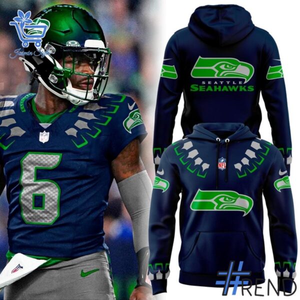 4 Seattle Seahawks NFL 2025 The Graphic God Hoodie designed with a clean aesthetic for everyday wear