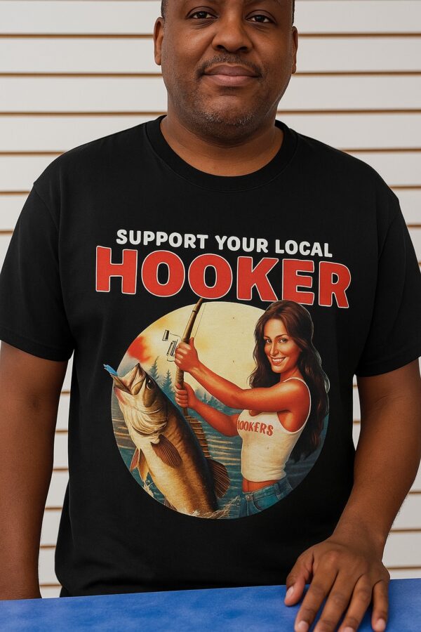 Show Your Local Hooker Fishing Shirt designed with a clean aesthetic for everyday wear