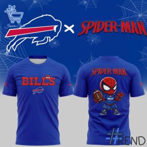 Stylish 1 Spider Man Buffalo Bills Logo T Shirt designed for everyday wear and lasting comfort.
